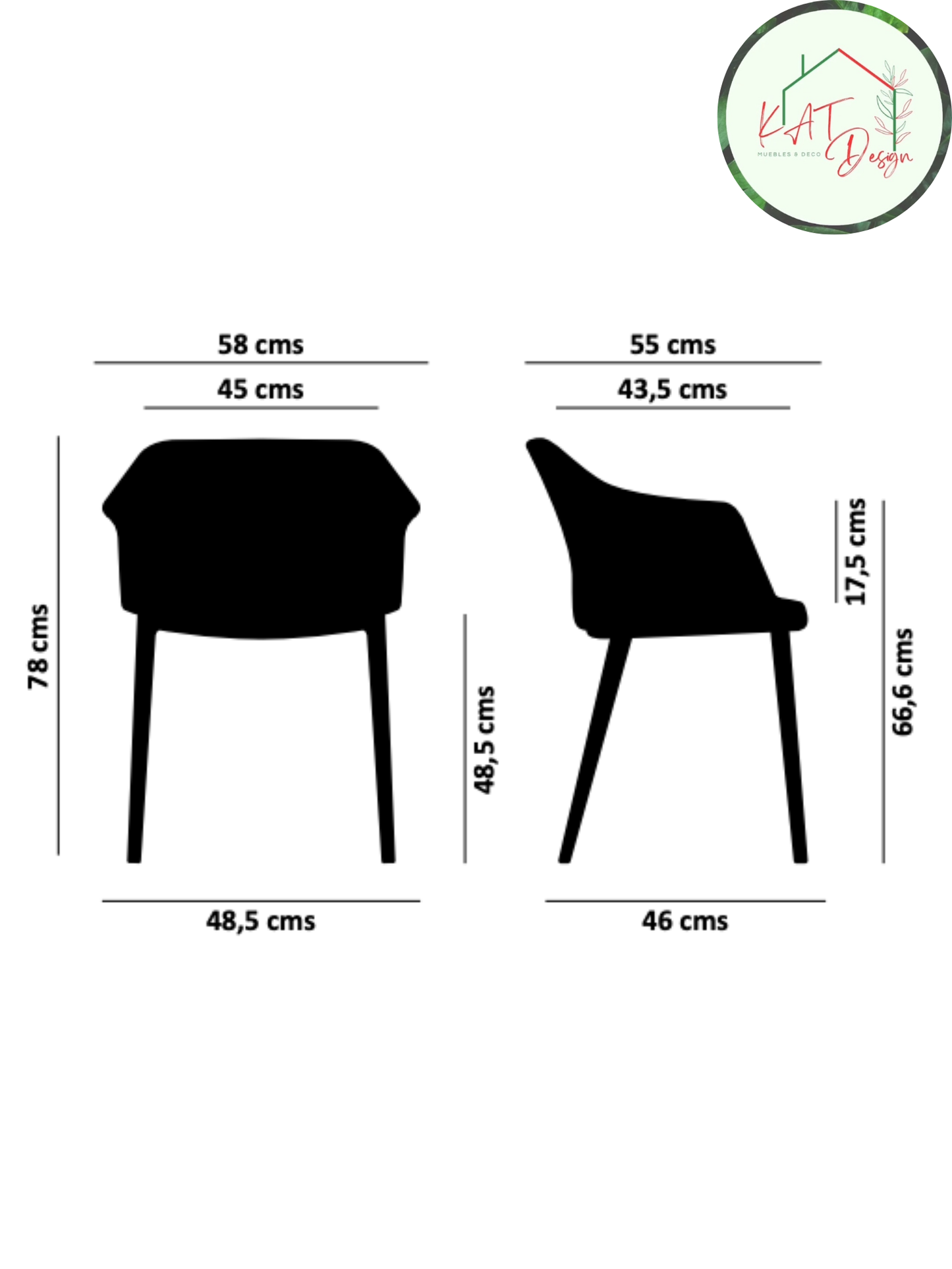 Silla Aurora 4 Patas