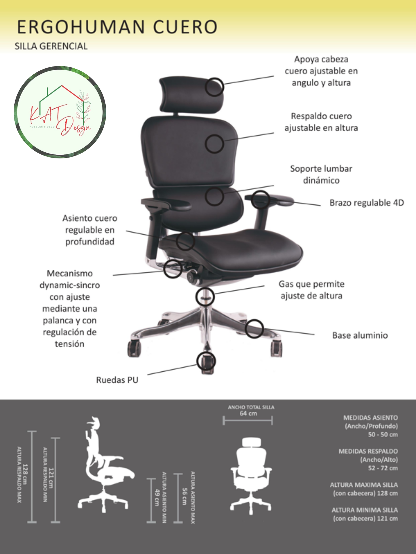 Silla Ergohuman Elite cuero