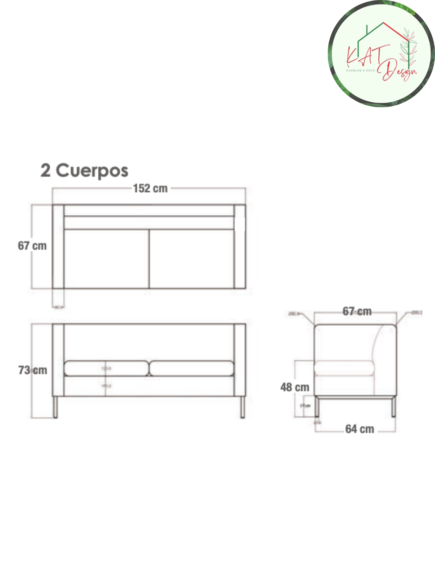 Sofá Duccio 1, 2 y 3 Cuerpos