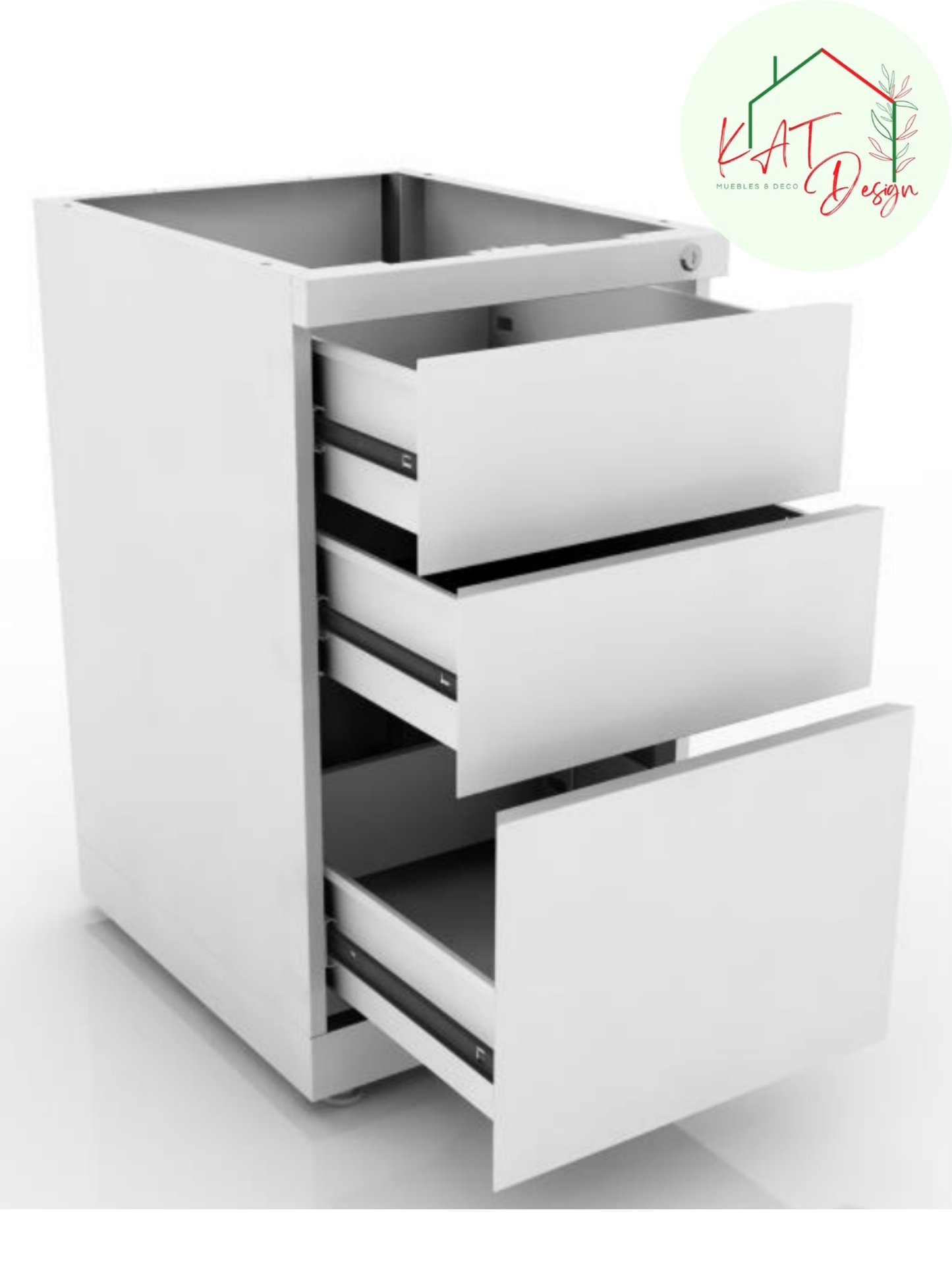 Cajonera Pedestal 2 Cajones Simples + 1 Kardex